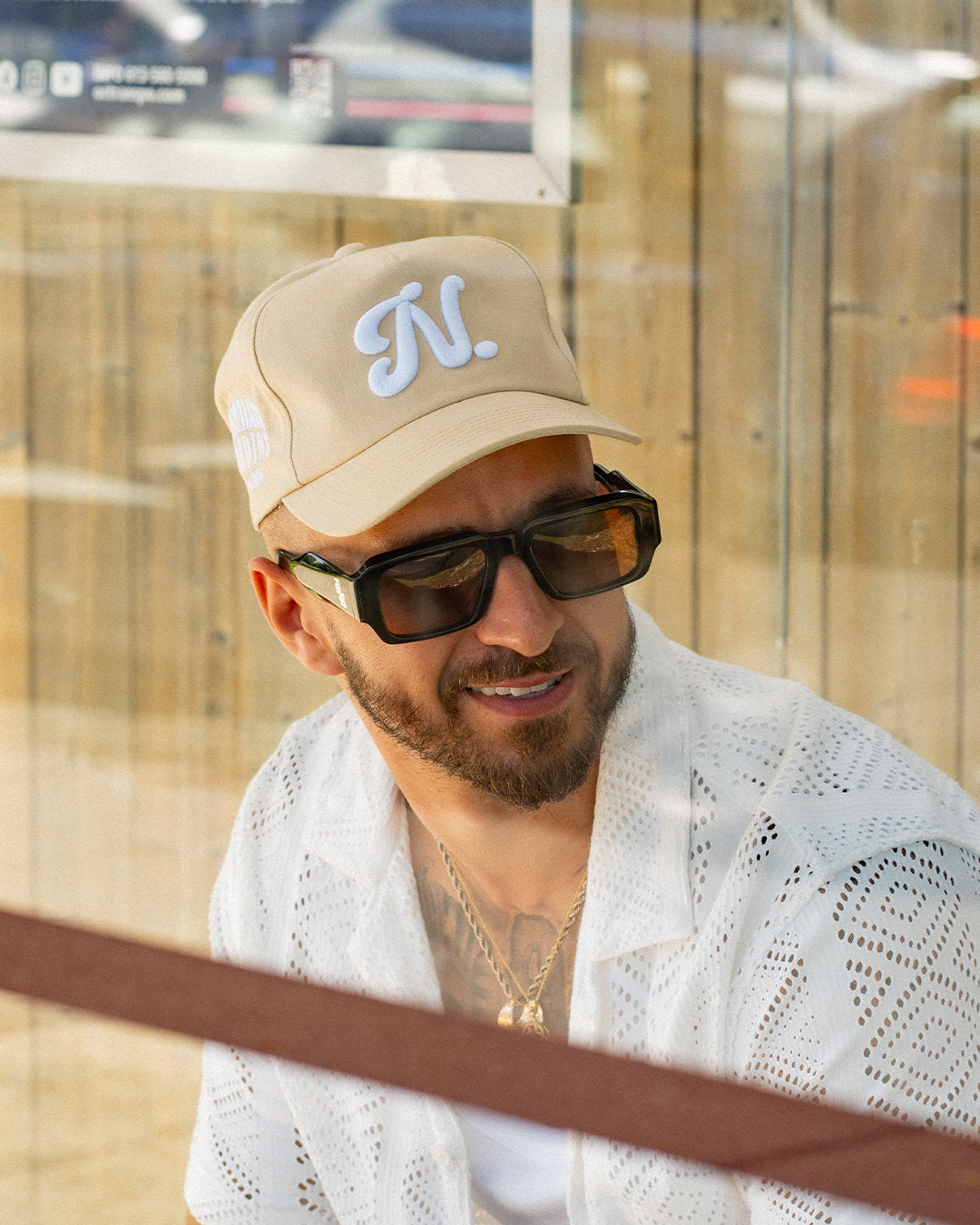 Uniform Snapback Cap in Cream