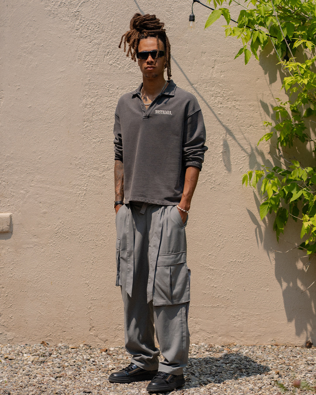 Heavyweight Vintage Washed Longsleeve Polo
