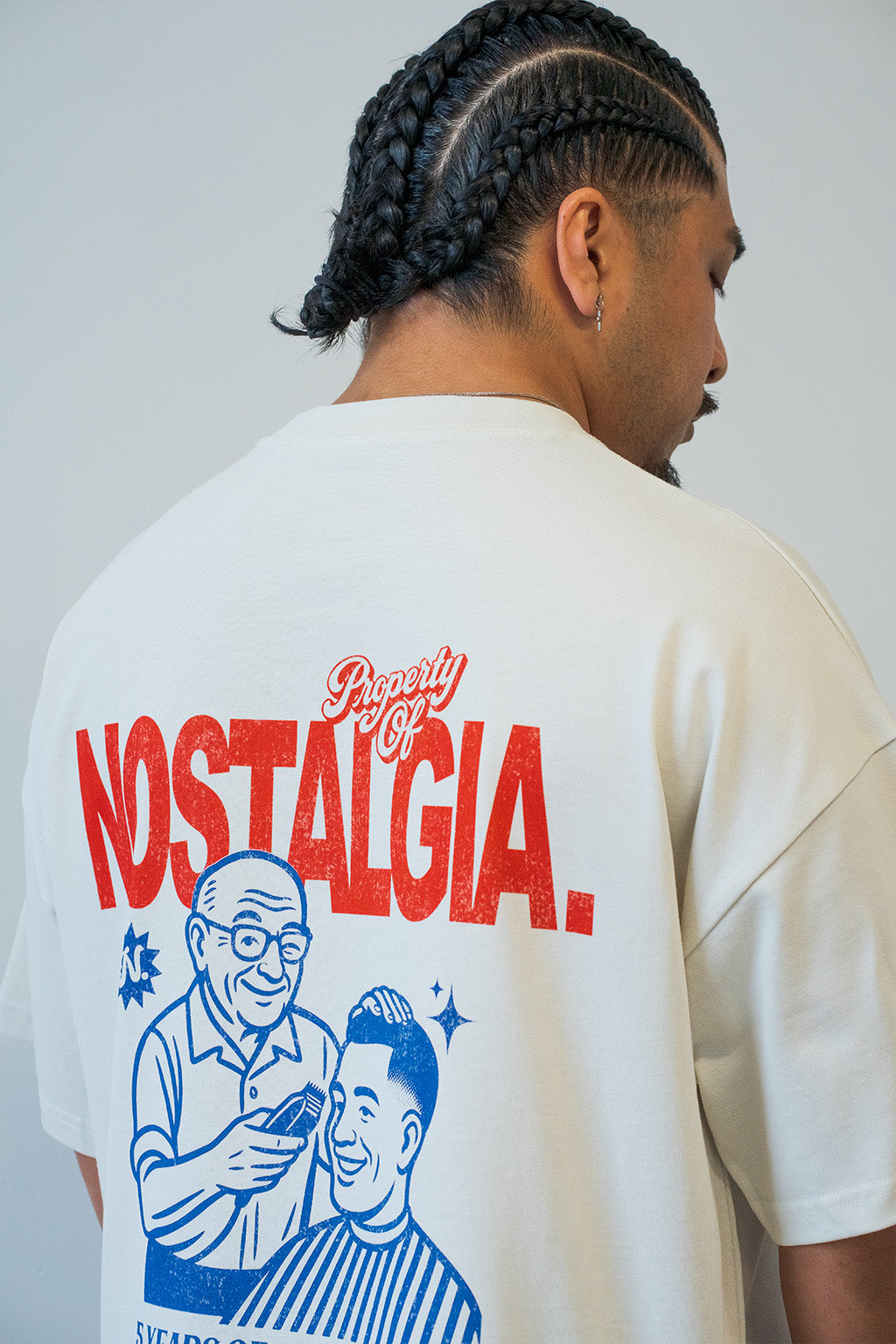 "Catch A Fade" Nostalgia Graphic Tee in Vintage White