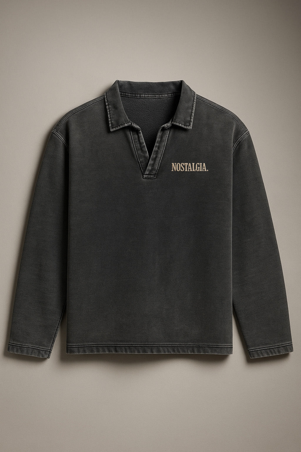 Heavyweight Vintage Washed Longsleeve Polo
