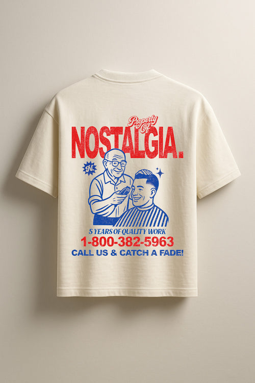 "Catch A Fade" Nostalgia Graphic Tee in Vintage White